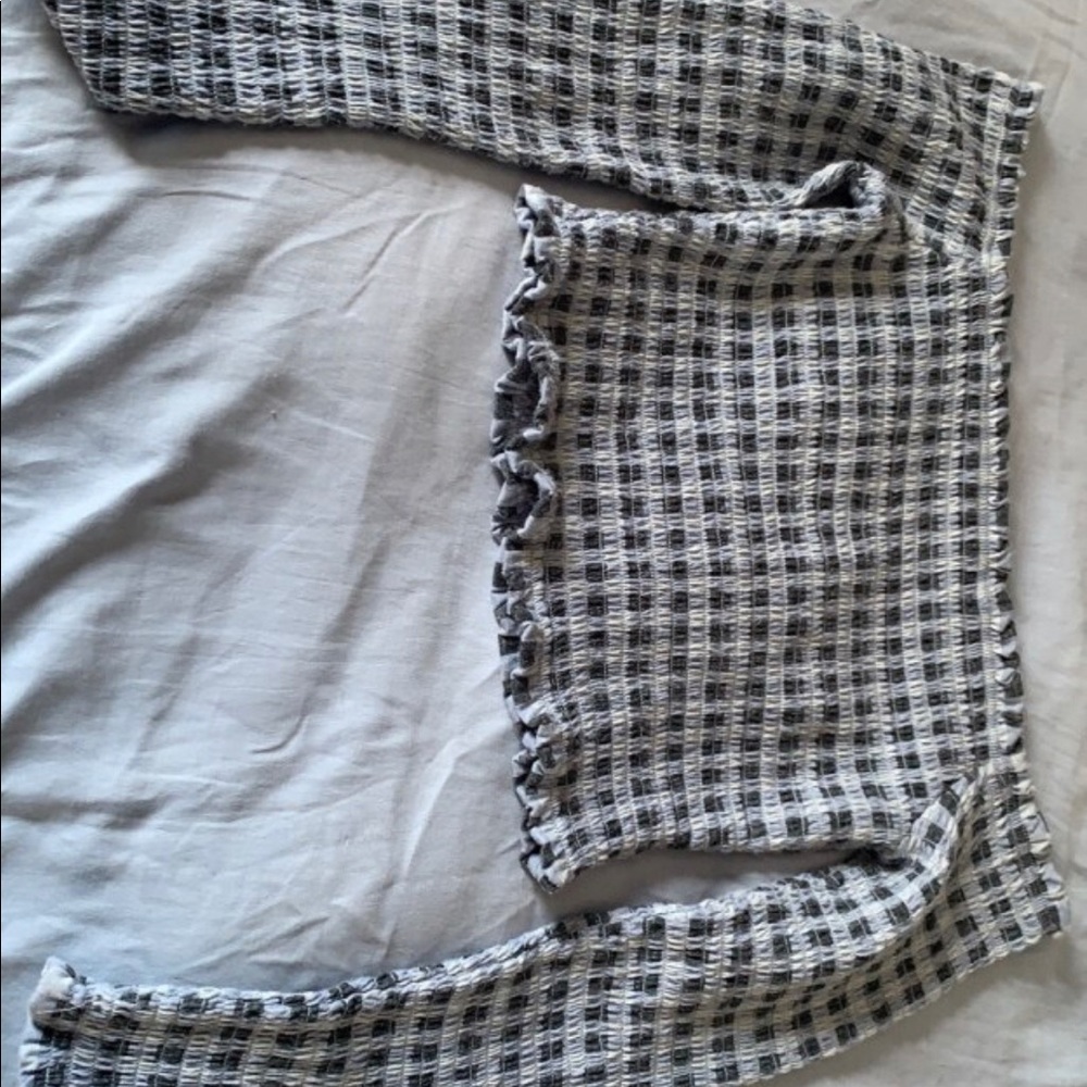 Off the shoulder tube top with sleeves